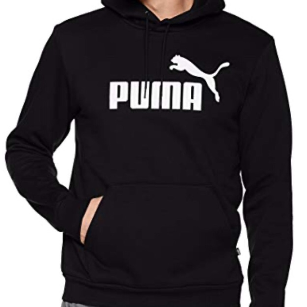 Black Puma Logo Hoodie